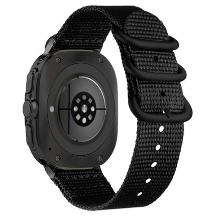 Dual Ring Black Buckle Single Color Nylon Watch Band, For Samsung Galaxy Watch Ultra 47mm / Ultra 2025 - DealBuddy
