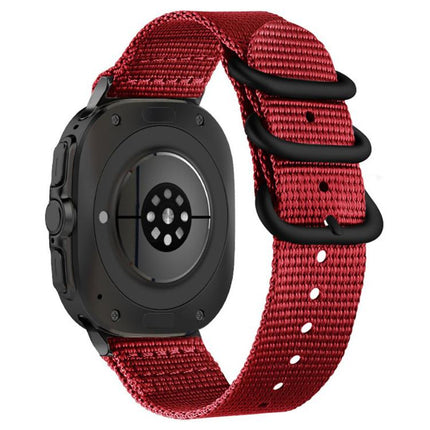 Dual Ring Black Buckle Single Color Nylon Watch Band, For Samsung Galaxy Watch Ultra 47mm / Ultra 2025 - DealBuddy