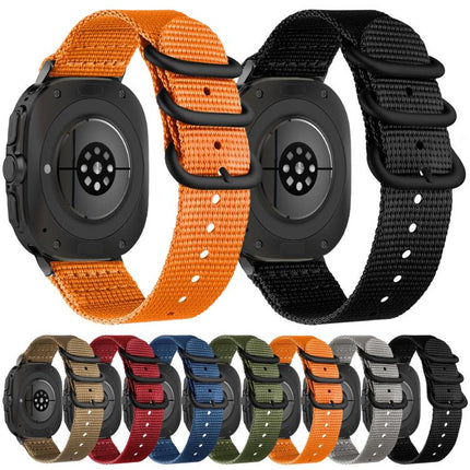 Dual Ring Black Buckle Single Color Nylon Watch Band, For Samsung Galaxy Watch Ultra 47mm / Ultra 2025 - DealBuddy
