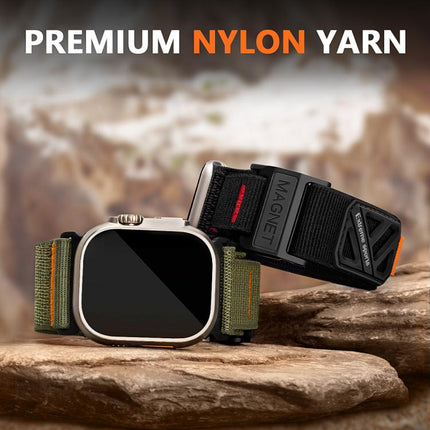Magnetic Loop Nylon Hook and Loop Fastener Watch Band, For Apple Watch 46mm / 49mm / 45mm / 44mm, For Apple Watch 42mm / 41mm / 40mm / 38mm - DealBuddy