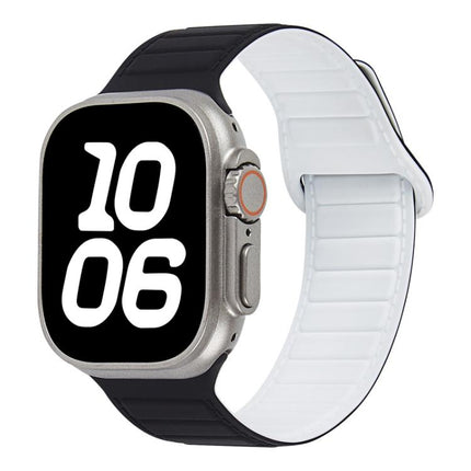 Stitched Loop Magnetic Silicone Watch Band, For Apple Watch 46mm / 49mm / 45mm / 44mm, For Apple Watch 42mm / 41mm / 40mm / 38mm - DealBuddy