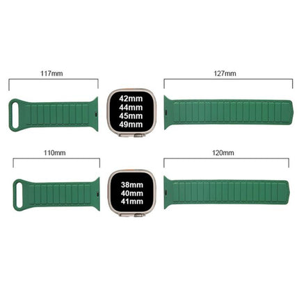 Stitched Loop Magnetic Silicone Watch Band, For Apple Watch 46mm / 49mm / 45mm / 44mm, For Apple Watch 42mm / 41mm / 40mm / 38mm - DealBuddy