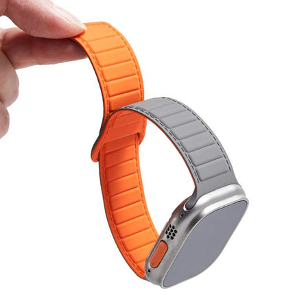 Stitched Loop Magnetic Silicone Watch Band, For Apple Watch 46mm / 49mm / 45mm / 44mm, For Apple Watch 42mm / 41mm / 40mm / 38mm - DealBuddy