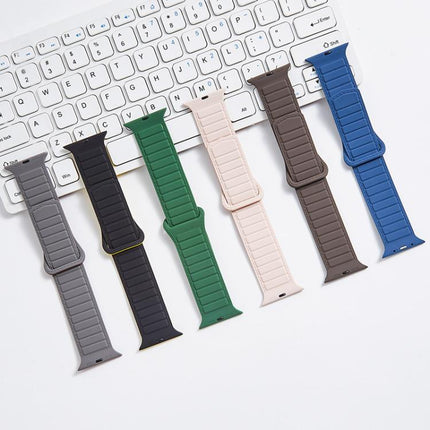 Stitched Loop Magnetic Silicone Watch Band, For Apple Watch 46mm / 49mm / 45mm / 44mm, For Apple Watch 42mm / 41mm / 40mm / 38mm - DealBuddy