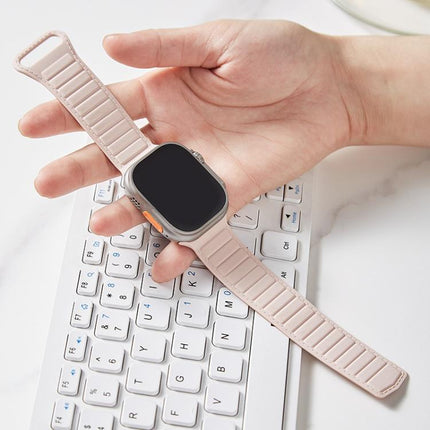 Stitched Loop Magnetic Silicone Watch Band, For Apple Watch 46mm / 49mm / 45mm / 44mm, For Apple Watch 42mm / 41mm / 40mm / 38mm - DealBuddy