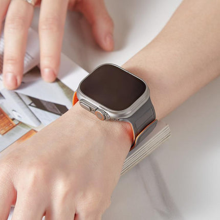 Stitched Loop Magnetic Silicone Watch Band, For Apple Watch 46mm / 49mm / 45mm / 44mm, For Apple Watch 42mm / 41mm / 40mm / 38mm - DealBuddy