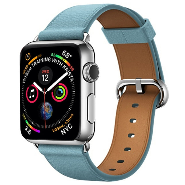 Classic Button Leather Wrist Strap Watch Band for Apple Watch Series 3 & 2 & 1  38mm - DealBuddy
