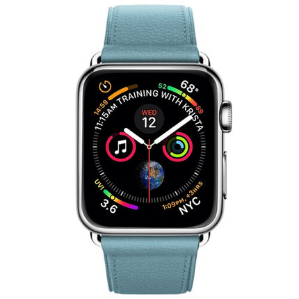 Classic Button Leather Wrist Strap Watch Band for Apple Watch Series 3 & 2 & 1  38mm - DealBuddy