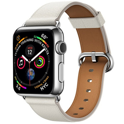 Classic Button Leather Wrist Strap Watch Band for Apple Watch Series 3 & 2 & 1  38mm - DealBuddy