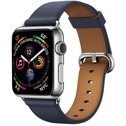 Classic Button Leather Wrist Strap Watch Band for Apple Watch Series 3 & 2 & 1  38mm