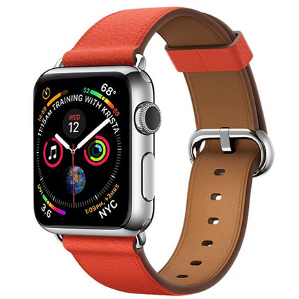 Classic Button Leather Wrist Strap Watch Band for Apple Watch Series 3 & 2 & 1  38mm - DealBuddy