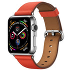 Classic Button Leather Wrist Strap Watch Band for Apple Watch Series 3 & 2 & 1  38mm - DealBuddy