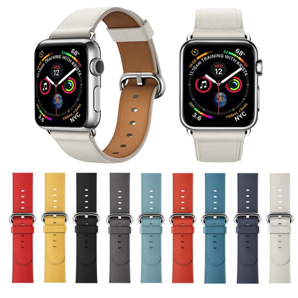 Classic Button Leather Wrist Strap Watch Band for Apple Watch Series 3 & 2 & 1  38mm - DealBuddy