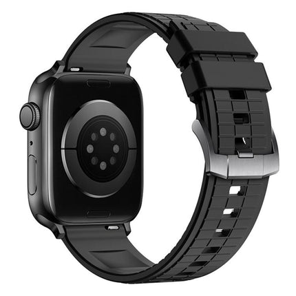 Sports Style Square Texture Fluororubber Watch Band, For Apple Watch 46mm / 49mm / 45mm / 44mm, For Apple Watch 42mm / 41mm / 40mm / 38mm - DealBuddy