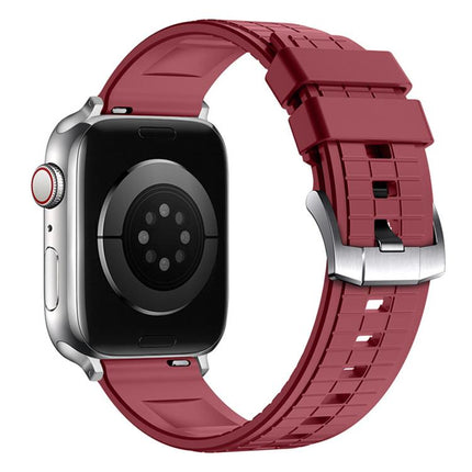Sports Style Square Texture Fluororubber Watch Band, For Apple Watch 46mm / 49mm / 45mm / 44mm, For Apple Watch 42mm / 41mm / 40mm / 38mm - DealBuddy