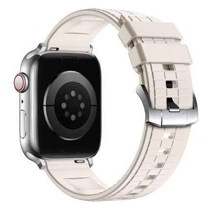 Sports Style Square Texture Fluororubber Watch Band, For Apple Watch 46mm / 49mm / 45mm / 44mm, For Apple Watch 42mm / 41mm / 40mm / 38mm - DealBuddy