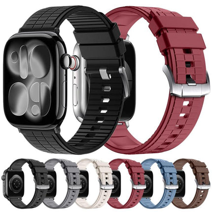 Sports Style Square Texture Fluororubber Watch Band, For Apple Watch 46mm / 49mm / 45mm / 44mm, For Apple Watch 42mm / 41mm / 40mm / 38mm - DealBuddy