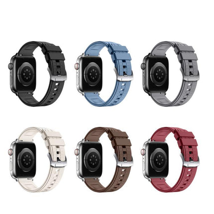 Sports Style Square Texture Fluororubber Watch Band, For Apple Watch 46mm / 49mm / 45mm / 44mm, For Apple Watch 42mm / 41mm / 40mm / 38mm - DealBuddy