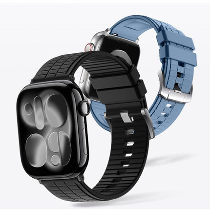 Sports Style Square Texture Fluororubber Watch Band, For Apple Watch 46mm / 49mm / 45mm / 44mm, For Apple Watch 42mm / 41mm / 40mm / 38mm - DealBuddy