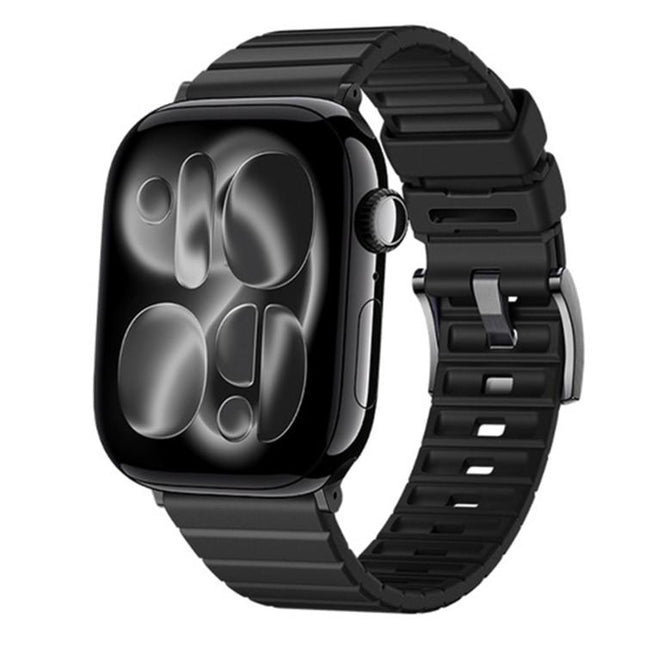 Stairs Texture Solid Color Fluororubber Watch Band, For Apple Watch 46mm / 49mm / 45mm / 44mm, For Apple Watch 42mm / 41mm / 40mm / 38mm - DealBuddy