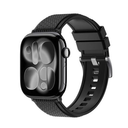 Diamond-Pattern FKM Fluororubber Watch Band, For Apple Watch 46mm / 49mm / 45mm / 44mm, For Apple Watch 42mm / 41mm / 40mm / 38mm - DealBuddy