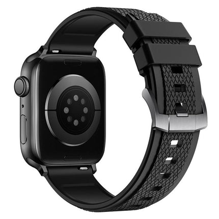Diamond-Pattern FKM Fluororubber Watch Band, For Apple Watch 46mm / 49mm / 45mm / 44mm, For Apple Watch 42mm / 41mm / 40mm / 38mm - DealBuddy