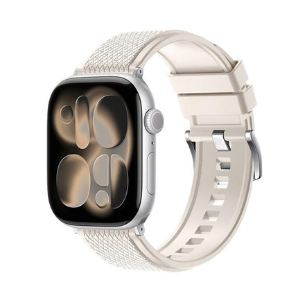 Diamond-Pattern FKM Fluororubber Watch Band, For Apple Watch 46mm / 49mm / 45mm / 44mm, For Apple Watch 42mm / 41mm / 40mm / 38mm - DealBuddy