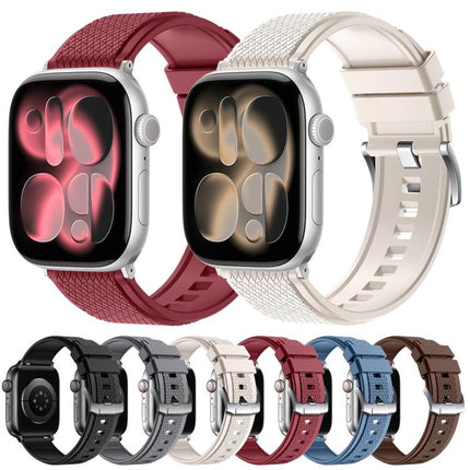 Diamond-Pattern FKM Fluororubber Watch Band, For Apple Watch 46mm / 49mm / 45mm / 44mm, For Apple Watch 42mm / 41mm / 40mm / 38mm - DealBuddy