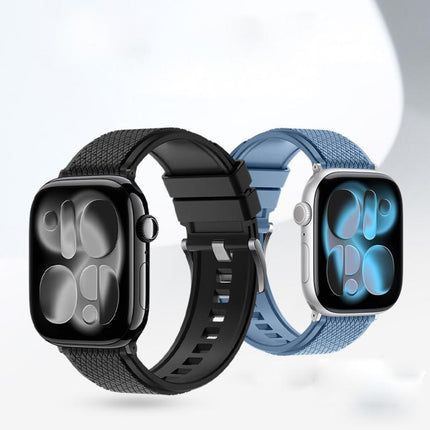 Diamond-Pattern FKM Fluororubber Watch Band, For Apple Watch 46mm / 49mm / 45mm / 44mm, For Apple Watch 42mm / 41mm / 40mm / 38mm - DealBuddy