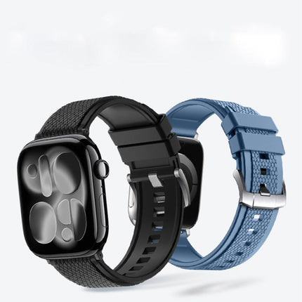 Diamond-Pattern FKM Fluororubber Watch Band, For Apple Watch 46mm / 49mm / 45mm / 44mm, For Apple Watch 42mm / 41mm / 40mm / 38mm - DealBuddy