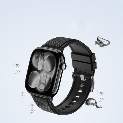 Diamond-Pattern FKM Fluororubber Watch Band, For Apple Watch 46mm / 49mm / 45mm / 44mm, For Apple Watch 42mm / 41mm / 40mm / 38mm - DealBuddy