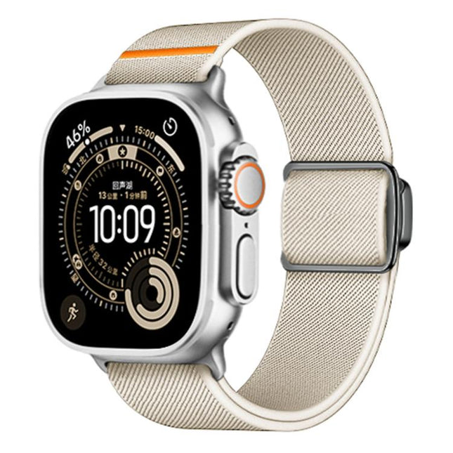 Titanium Magnetic Buckle Elastic Nylon Watch Band, For Apple Watch 46mm / 49mm / 45mm / 44mm, For Apple Watch 42mm / 41mm / 40mm / 38mm - DealBuddy