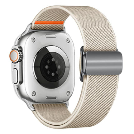 Titanium Magnetic Buckle Elastic Nylon Watch Band, For Apple Watch 46mm / 49mm / 45mm / 44mm, For Apple Watch 42mm / 41mm / 40mm / 38mm - DealBuddy