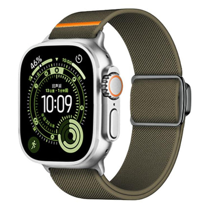 Titanium Magnetic Buckle Elastic Nylon Watch Band, For Apple Watch 46mm / 49mm / 45mm / 44mm, For Apple Watch 42mm / 41mm / 40mm / 38mm - DealBuddy