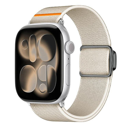 Titanium Magnetic Buckle Elastic Nylon Watch Band, For Apple Watch 46mm / 49mm / 45mm / 44mm, For Apple Watch 42mm / 41mm / 40mm / 38mm - DealBuddy