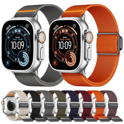 Titanium Magnetic Buckle Elastic Nylon Watch Band, For Apple Watch 46mm / 49mm / 45mm / 44mm, For Apple Watch 42mm / 41mm / 40mm / 38mm - DealBuddy