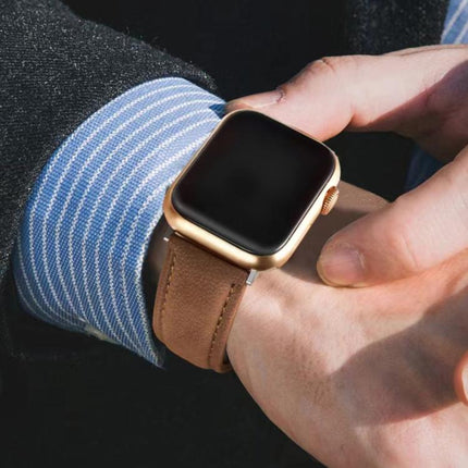 Double-Sided Suede Genuine Leather Watch Band, For Apple Watch 46mm / 49mm / 45mm / 44mm, For Apple Watch 42mm / 41mm / 40mm / 38mm - DealBuddy