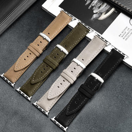 Double-Sided Suede Genuine Leather Watch Band, For Apple Watch 46mm / 49mm / 45mm / 44mm, For Apple Watch 42mm / 41mm / 40mm / 38mm - DealBuddy