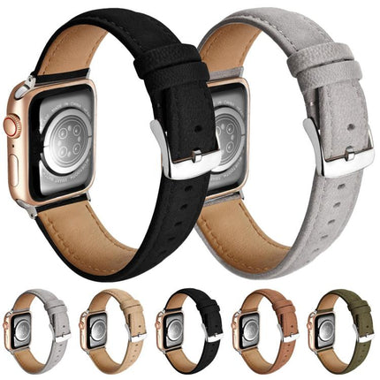 Double-Sided Suede Genuine Leather Watch Band, For Apple Watch 46mm / 49mm / 45mm / 44mm, For Apple Watch 42mm / 41mm / 40mm / 38mm - DealBuddy