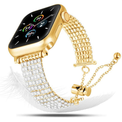 Luxury Clasp Chain Diamond Metal Watch Band, For Apple Watch 46mm / 49mm / 45mm / 44mm, For Apple Watch 42mm / 41mm / 40mm / 38mm - DealBuddy