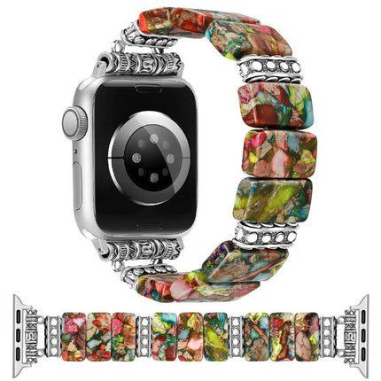 Imperial Stone Ceramic Bracelet Watch Band, For Apple Watch 46mm / 49mm / 45mm / 44mm, For Apple Watch 42mm / 41mm / 40mm / 38mm - DealBuddy