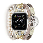 Tree of Life Pendant Metal Genuine Leather Watch Band, For Apple Watch 46mm / 49mm / 45mm / 44mm, For Apple Watch 42mm / 41mm / 40mm / 38mm - DealBuddy