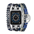 Tree of Life Pendant Metal Genuine Leather Watch Band, For Apple Watch 46mm / 49mm / 45mm / 44mm, For Apple Watch 42mm / 41mm / 40mm / 38mm - DealBuddy