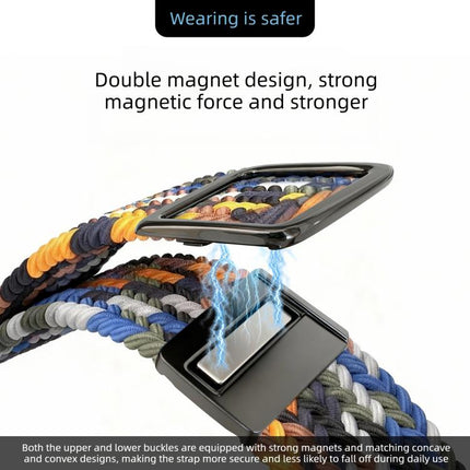Modern Style Magnetic Buckle Woven Nylon Watch Band, For Apple Watch 46mm / 49mm / 45mm / 44mm, For Apple Watch 42mm / 41mm / 40mm / 38mm - DealBuddy