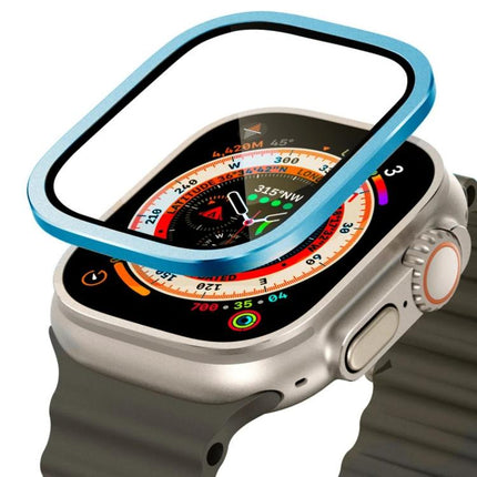Titanium Metal Frame Tempered Glass Watch Film, For Apple Watch Ultra 49mm - DealBuddy