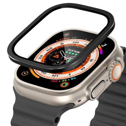 Titanium Metal Frame Tempered Glass Watch Film, For Apple Watch Ultra 49mm - DealBuddy