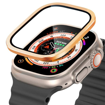 Titanium Metal Frame Tempered Glass Watch Film, For Apple Watch Ultra 49mm - DealBuddy