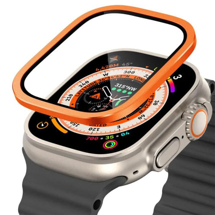 Titanium Metal Frame Tempered Glass Watch Film, For Apple Watch Ultra 49mm - DealBuddy