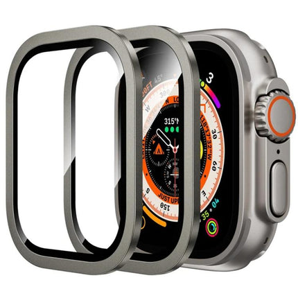 Titanium Metal Frame Tempered Glass Watch Film, For Apple Watch Ultra 49mm - DealBuddy