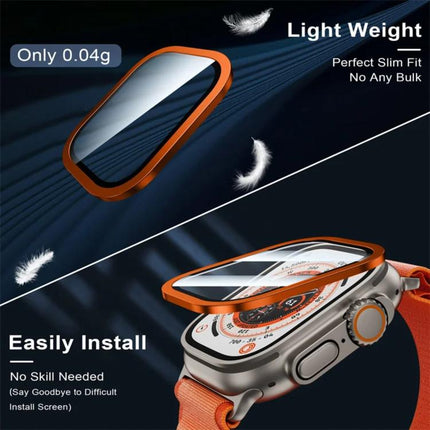 Titanium Metal Frame Tempered Glass Watch Film, For Apple Watch Ultra 49mm - DealBuddy